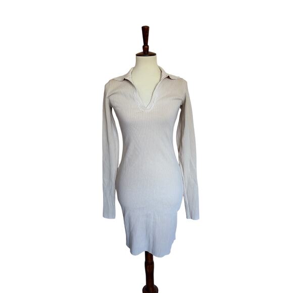 COTTON CITIZEN Ibiza Long Sleeve Polo Dress - Picture 1 of 5
